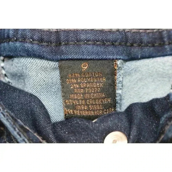 Women's Candie's Blue Jeans- Size 9 Juniors- Beaded Pockets - Picture 5 of 9